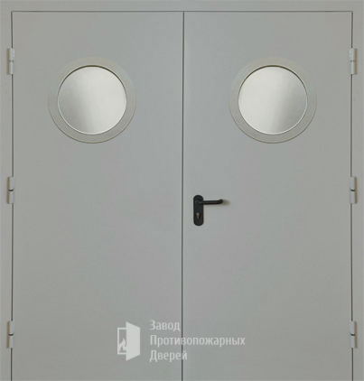 Фото двери «Двупольная с круглым стеклом EI-30» в Подольску