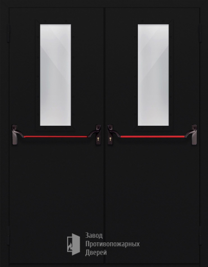 Фото двери «Двупольная со стеклом и антипаникой №64» в Подольску