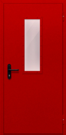 Фото двери «Однопольная со стеклом (красная)» в Подольску