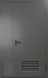 Фото двери «Техническая дверь №7 полуторная с вентиляционной решеткой» в Подольску