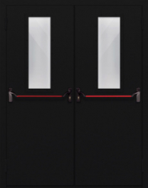 Фото двери «Двупольная со стеклом и антипаникой №64» в Подольску