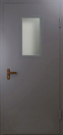 Фото двери «Техническая дверь №4 однопольная со стеклопакетом» в Подольску