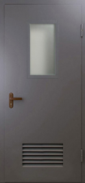 Фото двери «Техническая дверь №5 со стеклом и решеткой» в Подольску