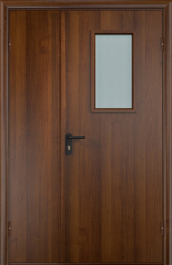 Фото двери «Полуторная МДФ со стеклом EI-30» в Подольску