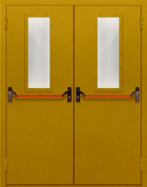 Фото двери «Двупольная со стеклом и антипаникой №65» в Подольску